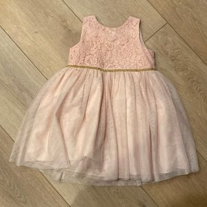 Blush pink lace and tulle 4T dress